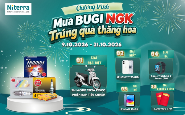 MUA BUGI NGK - TRÚNG QUÀ THĂNG HOA