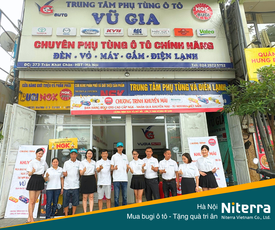 Mua bugi ô tô - Tặng quà tri ân, hỗ trợ nhà phân phối Vũ Gia