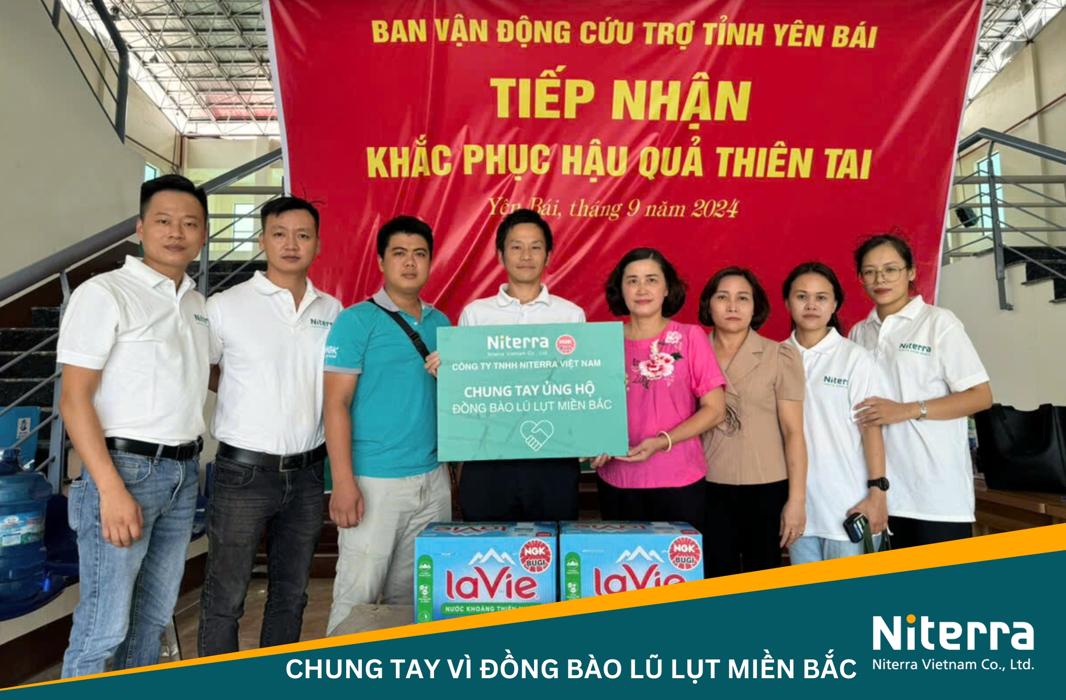 Niterra Việt Nam tích cực trong công tác thiện nguyện vì bà con vùng lũ