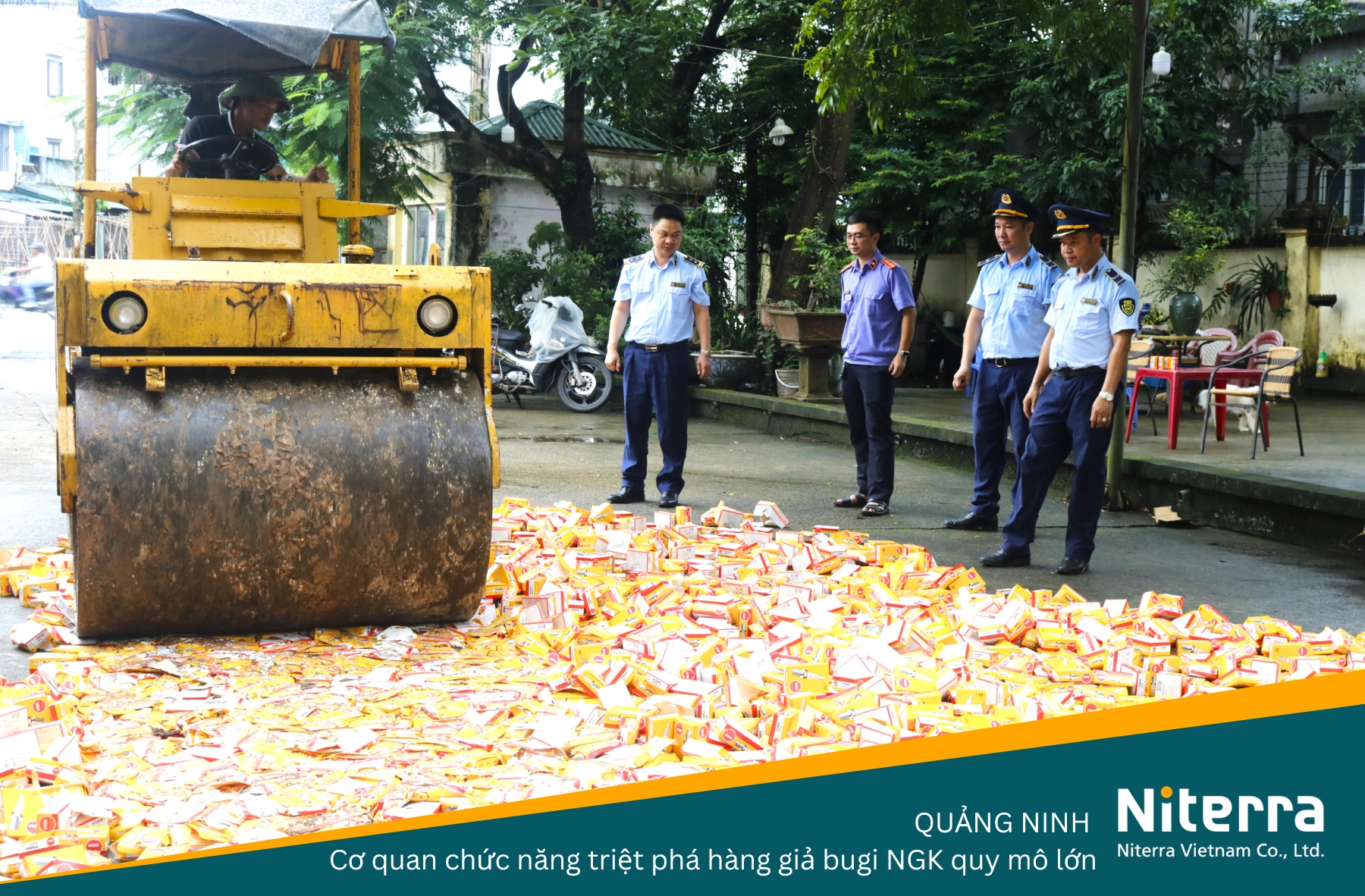 Quảng Ninh: 11.200 chiếc bugi ngk giả mạo bị cơ quan chức năng phát hiện và tiêu hủy