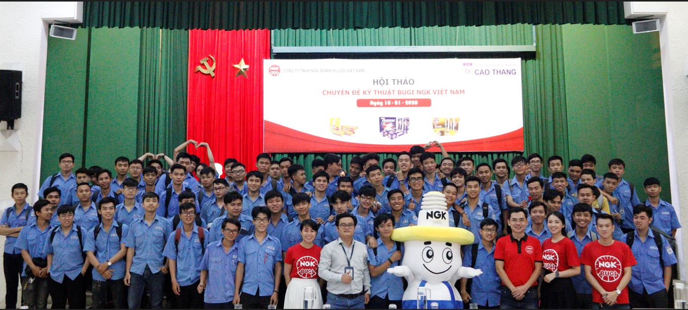 TECHNICAL TRAINING PROGRAM OF NGK SPARK PLUGS AT CAO THANG COLLEGE