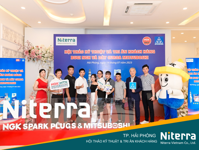 Niterra Việt Nam tổ chức hội thảo kỹ thuật BUGI NGK kết hợp dây curoa Mitsuboshi & tri ân khách hàng tại Hải Phòng