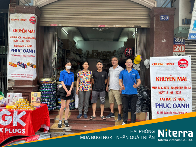Niterra Việt Nam đến Hải Phòng tổ chức chương trình: mua bugi NGK – nhận quà tri ân